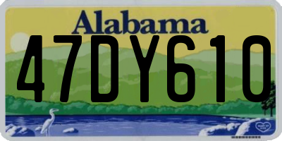AL license plate 47DY610