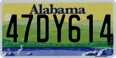 AL license plate 47DY614