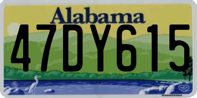 AL license plate 47DY615