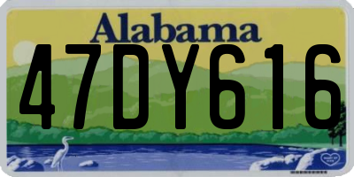 AL license plate 47DY616