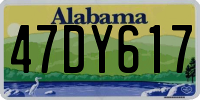 AL license plate 47DY617
