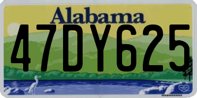 AL license plate 47DY625