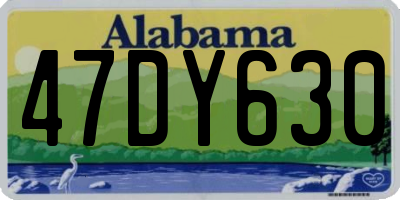 AL license plate 47DY630