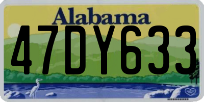 AL license plate 47DY633