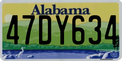 AL license plate 47DY634