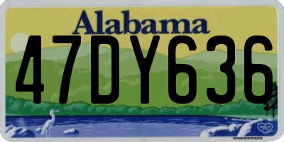 AL license plate 47DY636