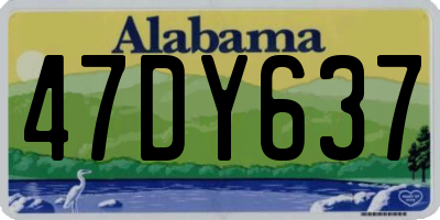 AL license plate 47DY637