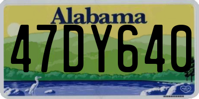 AL license plate 47DY640