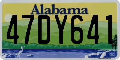 AL license plate 47DY641
