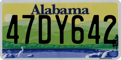 AL license plate 47DY642