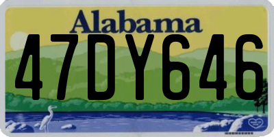 AL license plate 47DY646