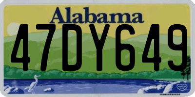 AL license plate 47DY649