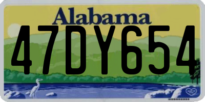 AL license plate 47DY654