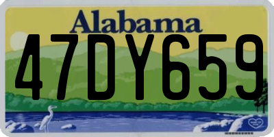 AL license plate 47DY659