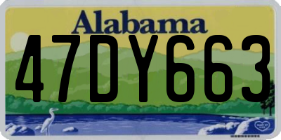 AL license plate 47DY663