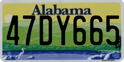 AL license plate 47DY665
