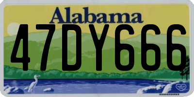 AL license plate 47DY666