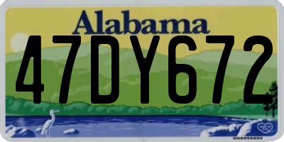 AL license plate 47DY672