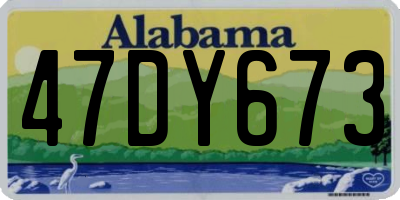 AL license plate 47DY673