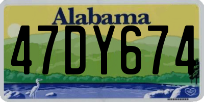 AL license plate 47DY674
