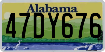 AL license plate 47DY676