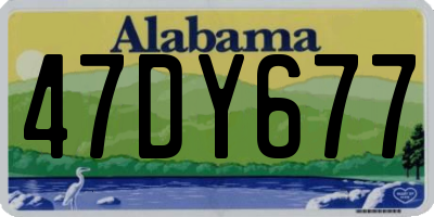AL license plate 47DY677