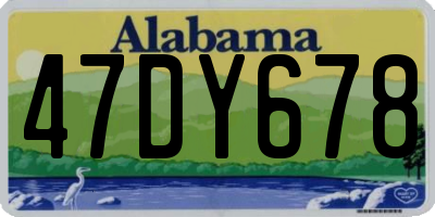AL license plate 47DY678
