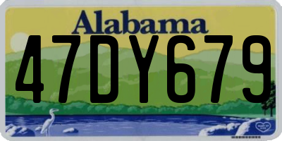 AL license plate 47DY679