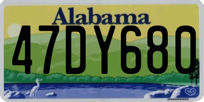 AL license plate 47DY680