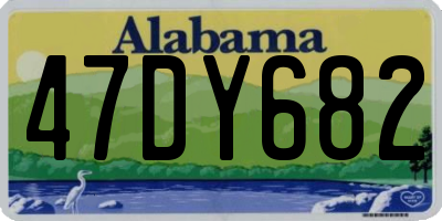 AL license plate 47DY682