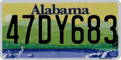 AL license plate 47DY683