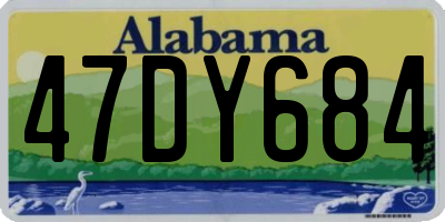 AL license plate 47DY684