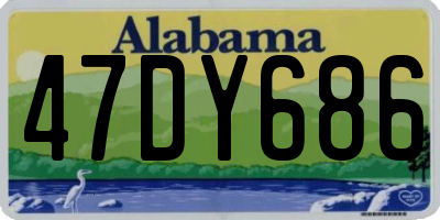 AL license plate 47DY686