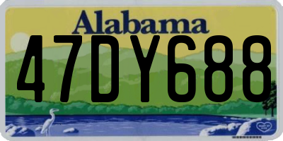 AL license plate 47DY688