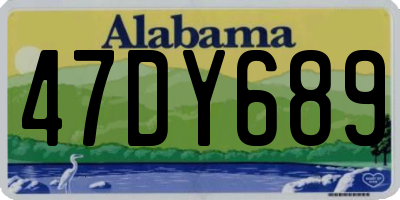 AL license plate 47DY689