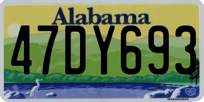 AL license plate 47DY693
