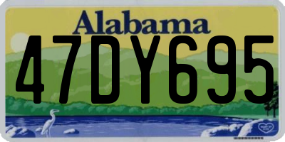 AL license plate 47DY695