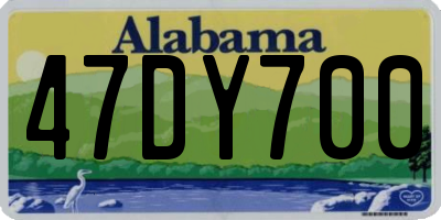 AL license plate 47DY700