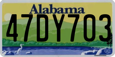 AL license plate 47DY703