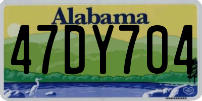 AL license plate 47DY704