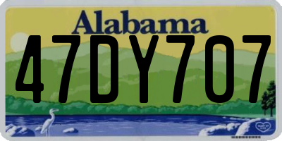 AL license plate 47DY707