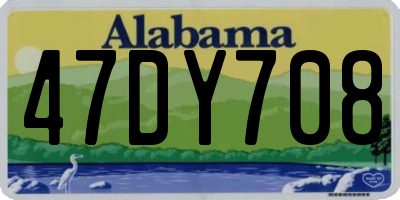 AL license plate 47DY708