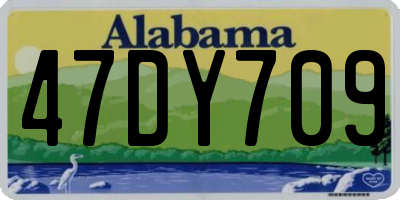 AL license plate 47DY709