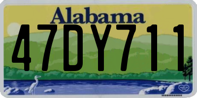 AL license plate 47DY711