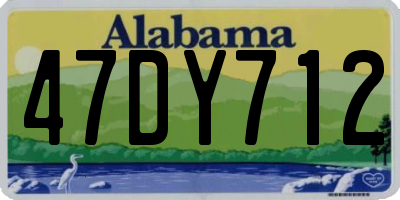 AL license plate 47DY712