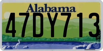 AL license plate 47DY713