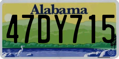AL license plate 47DY715