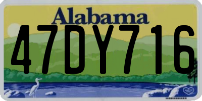 AL license plate 47DY716