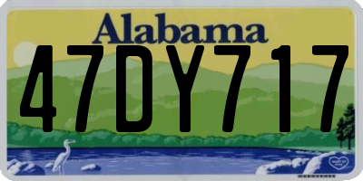 AL license plate 47DY717