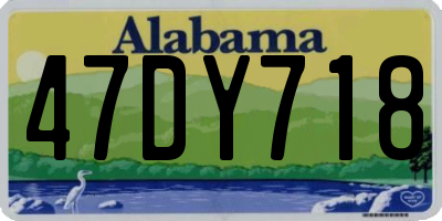 AL license plate 47DY718